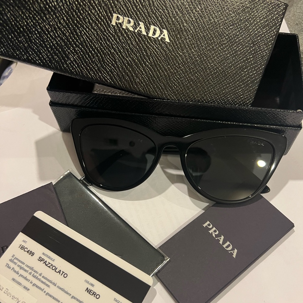 Prada Cat-Eye Sunglasses *NEVER WORN, BRAND NEW CONDITION* - Picture 2 of 6